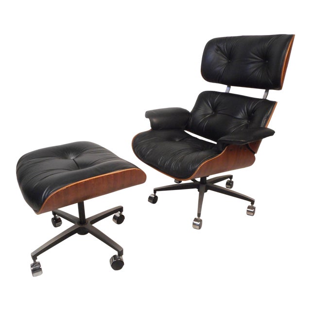 Eames Style Lounge Chair and Ottoman Chairish