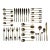 Vintage Boxed Nickel Bronze Flatware Snack Set, 45 PCS For Sale