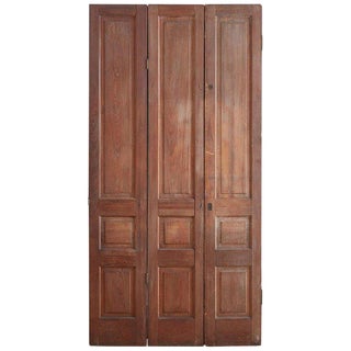 Set of Three French Folding Panel Door Screen For Sale