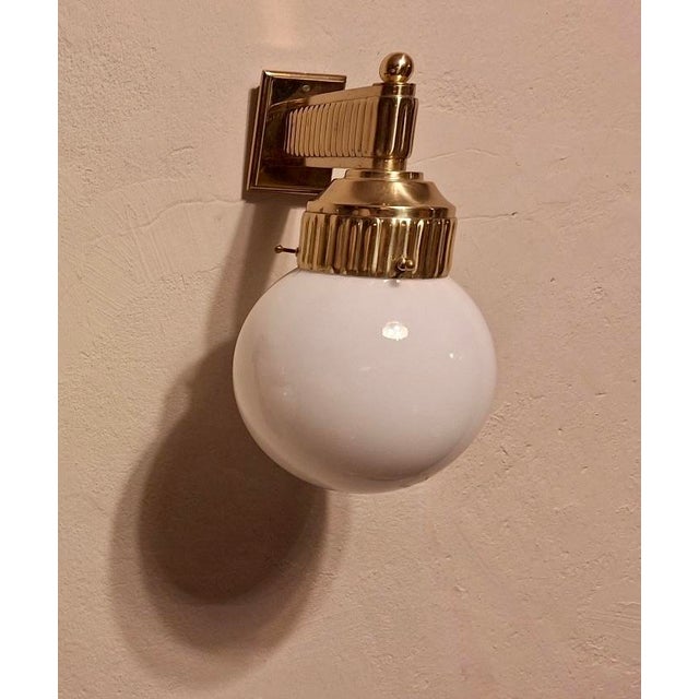Astoria Brass and Glass Wall Light by Josef Hoffmann For Sale - Image 6 of 9