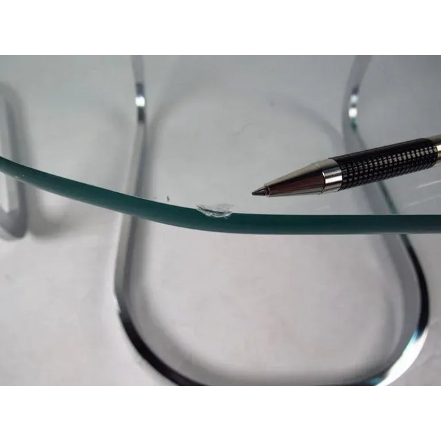 Modern Chrome and Glass Nesting Tables by Design Institute of America - a Pair For Sale - Image 9 of 10