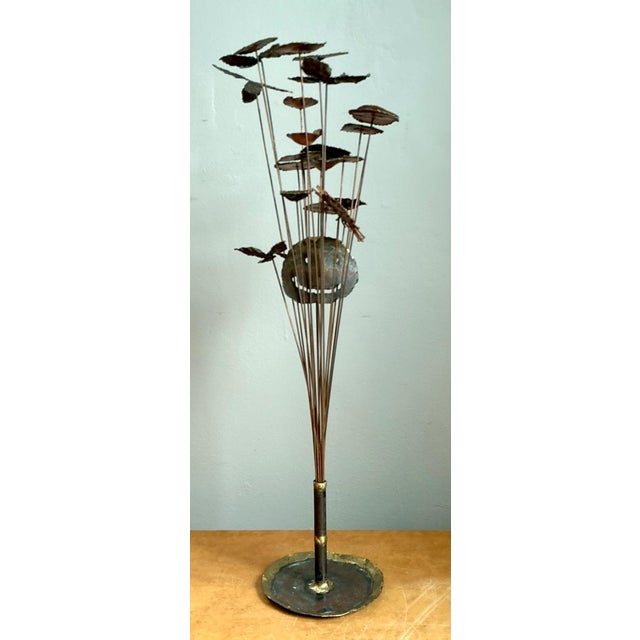 Vintage Brutalist Torch Cut Flower Sculpture For Sale - Image 13 of 17