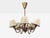 1950s Swedish Modern, Five Arm Chandelier, Patinated Brass For Sale In New York - Image 6 of 13