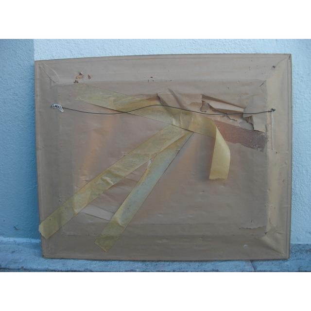 Wood Mid Century Modern Surrealist Architectural Landscape I For Sale - Image 7 of 8