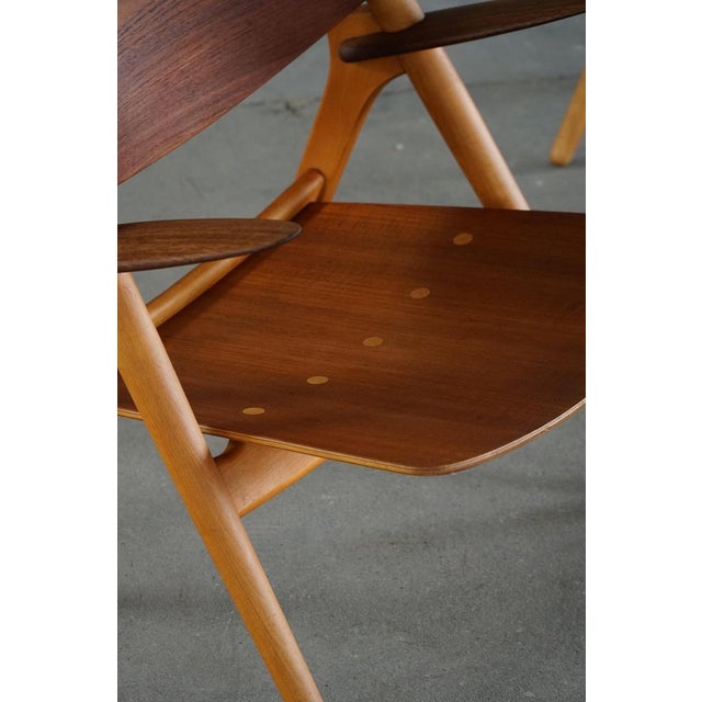 Wood CH28 Armchairs by Hans J. Wegner for Carl Hansen & Søn, 1950s, Set of 2 For Sale - Image 7 of 18