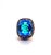 Bochic “Orient” Vintage London Blue Topaz & Pink Sapphire Ring Set In 18 K Gold & Silver Natural Center Blue Topaz 16.00...