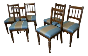 Edwardian Oak Dining Chairs, 1890s, Set of 6