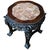 Mid 20th Century Mid 20th Century Chinese Octagon Rosewood Hand-Carved Pink Marble Top Table For Sale - Image 5 of 7