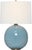Transitional Thomas O'Brien by Visual Comfort Signature Sao Paulo 21" Table Lamp in Crackled Robin with Linen Shade For Sale - Image 3 of 3