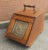 Early 20th Century Victorian Style Oak and Brass Ornate Coal Scuttle. Measures 13" in width, 20.5" in depth and 17" in...