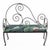 Upholstered Neoclassical Iron Bench in nice as found VINTAGE condition. There are minor scuffs, scrapes and wear to the...