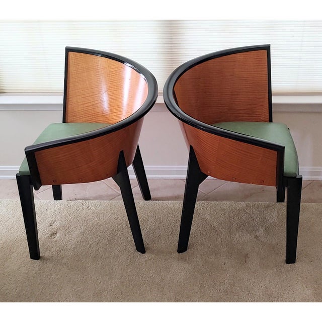 Pair of Barrel Accent Chairs by Bernhardt For Sale - Image 9 of 13