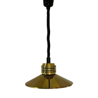 Vintage Height-Adjustable Pendant in Brass For Sale