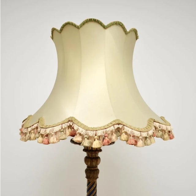 Antique Victorian Gilt Wood Floor Lamp, 1890s For Sale - Image 4 of 12