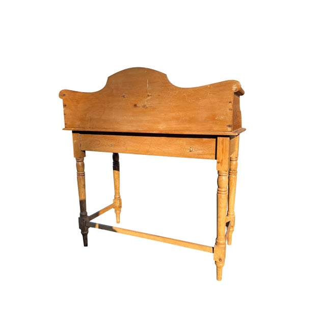 Traditional Late 19th Century Antique Primitive Pine Desk in Original Patina For Sale - Image 3 of 10