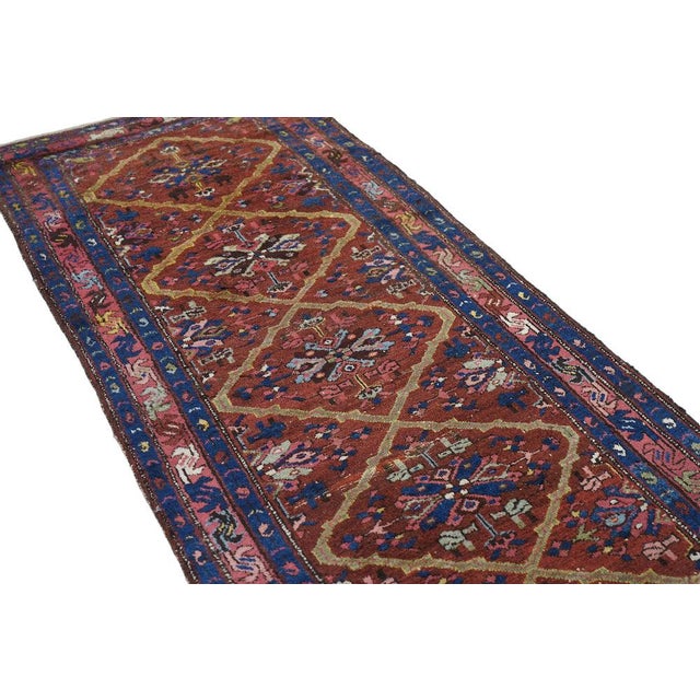 Antique Karajeh Heriz Rug 3'0'' X 9'7'' For Sale In New York - Image 6 of 9