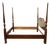 King Size Carved Cherry Wood Kincaid Furniture Limited Edition General William Lenoir Four Poster Rice Bed - Late 20th Century - 82" X 89" X 84" For Sale - Image 4 of 6