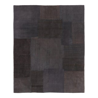 Vintage Anatolian Patchwork Rug, in Brown, Gray and Charcoal Hues - Rug & Kilim For Sale