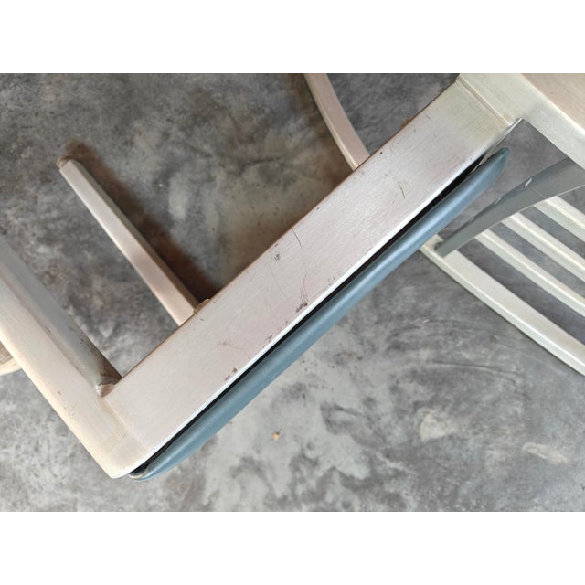 Emeco Set of Six Emeco Brushed-Aluminum Chairs. Two Armchairs & Four Side Chairs For Sale - Image 4 of 15