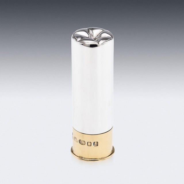 21st Century English Novelty Shotgun Shaped Silver Butt Markers in Case, 2019, Set of 11 For Sale - Image 9 of 14