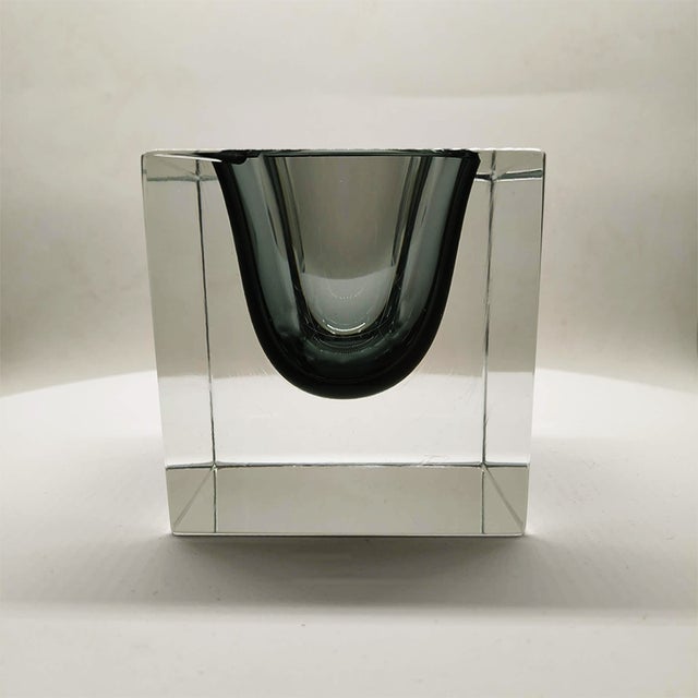 1960s Large Cube Ashtray or Catch-All in Murano Glass by Flavio Poli for Seguso, 1960s For Sale - Image 5 of 17