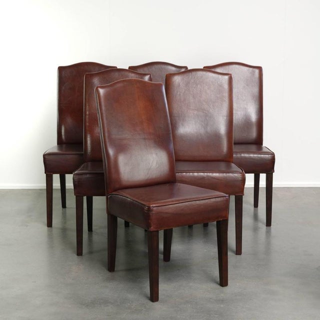 English-Style Sheepskin Dining Chairs, Set of 6 For Sale - Image 16 of 16