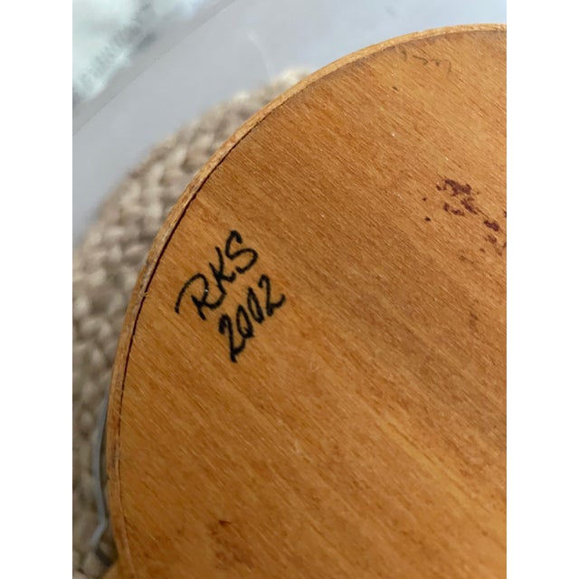 Wood Vintage Longaberger Autumn Pail Basket With Pumpkin Patch Lid 2002 For Sale - Image 7 of 12