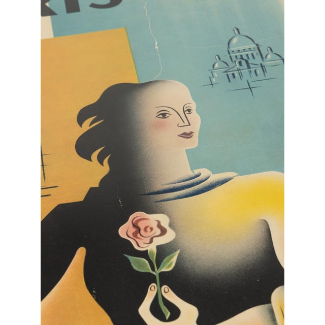 Paris, Pan Am Airways Travel Poster, 1949 For Sale - Image 10 of 17