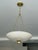 Matte Cream Pendant Light With Brushed Brass Finish For Sale - Image 10 of 12