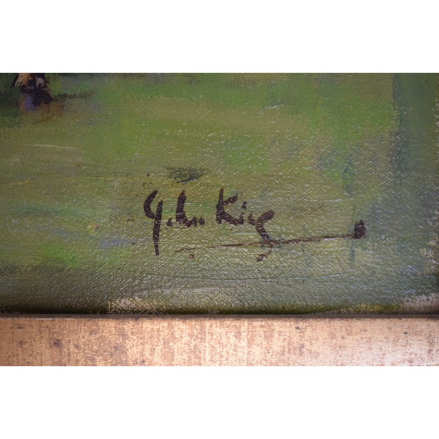 The Polo Match at Hurlingham O/C John Gregory King (British, 1929-2014) For Sale - Image 4 of 6