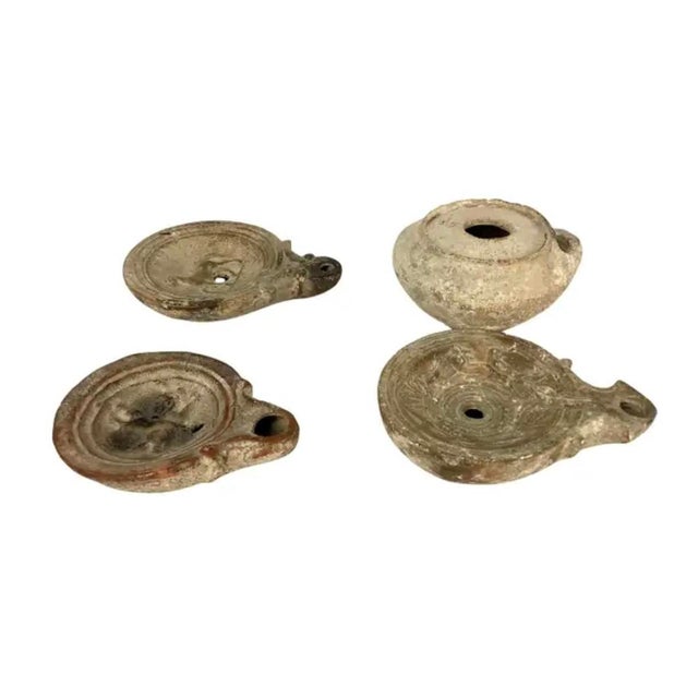 Roman Terracotta Oil Lamps, Set of Four For Sale In Tampa - Image 6 of 11