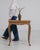 French Louis XV Oak Side Table with Curved Legs, 20th Century For Sale - Image 10 of 11