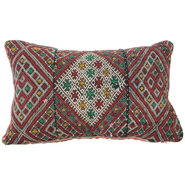 Moroccan African Tribal Throw Kilim Pillow For Sale - Image 13 of 13