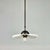 French Art Deco White Opaline Glass and Burnished Brass Pendant, 1940s For Sale - Image 15 of 18
