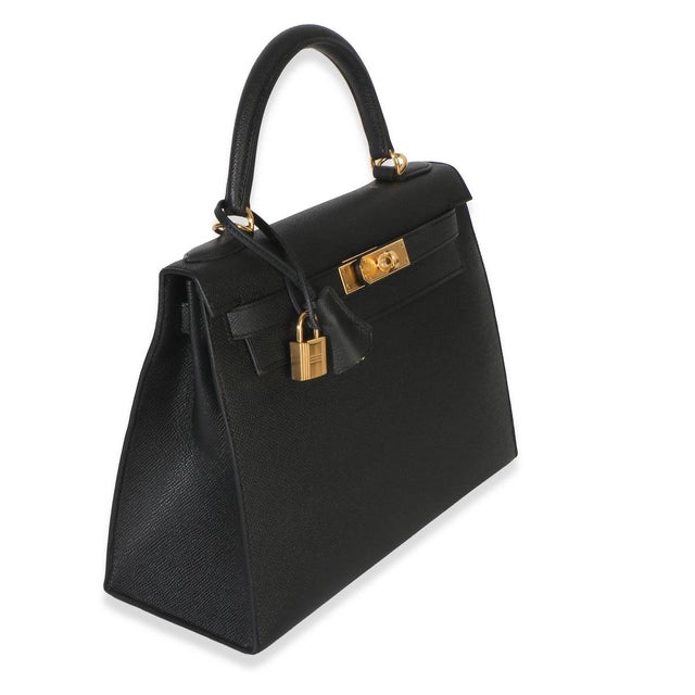 Contemporary Black Epsom Sellier Kelly 28 PHW For Sale - Image 3 of 9