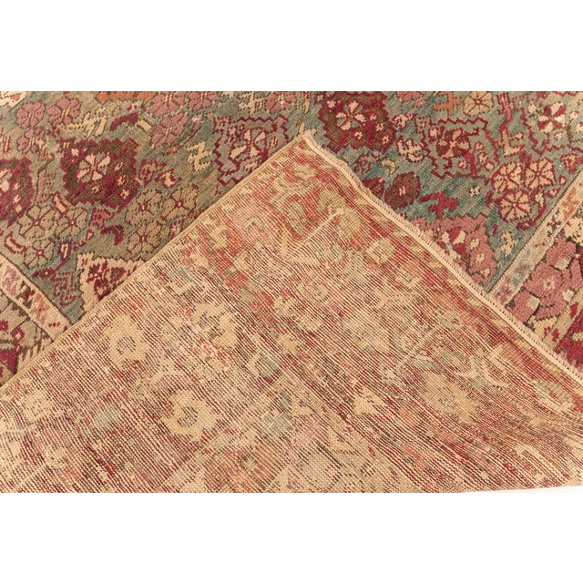 Antique Turkish Ghiordes Rug with Floral Design For Sale In New York - Image 6 of 7