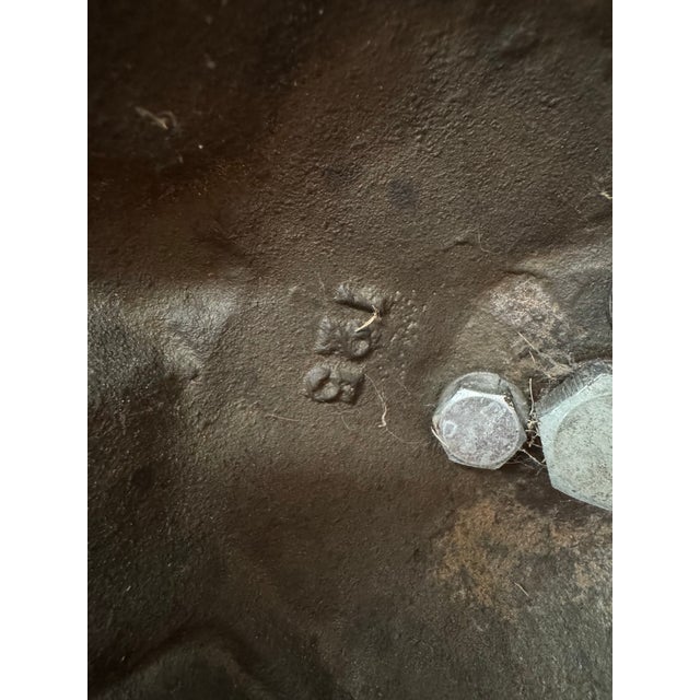 Early 20th Century Antique Wrought Iron French Bistro Chair With Rotating Seat For Sale - Image 10 of 12