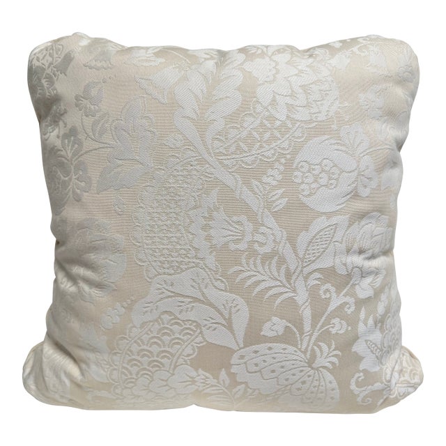 Elegant Pair of Pillows Fabricated in a Lovely Damask Fabric For Sale
