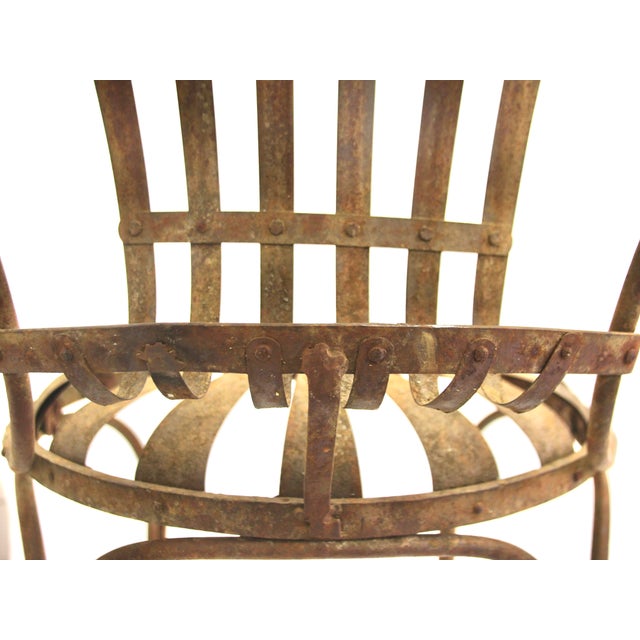 Cast Steel Chairs by Francois Carre, Paris, France, 19th Century, Set of 2 For Sale - Image 18 of 18