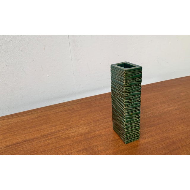 Ceramic Mid-Century Italian Minimalist Pottery Block Vase from Bitossi, 1960s For Sale - Image 7 of 18