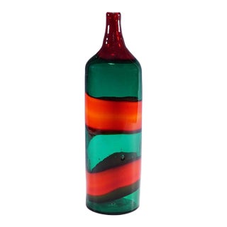 Vase 'A Fasce' by Fulvio Bianconi for Venini, Venice Murano 1950s For Sale