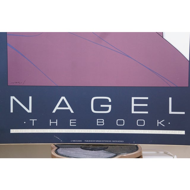 1980s 1985 Patrick Nagel the Book Original Pop Art Poster Print Dumas Mirage 36" For Sale - Image 5 of 12