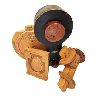 Set of 4 Wood Industrial Foundry Molds For Sale