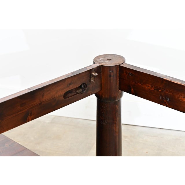 Mid 20th Century French Mid-Century Brutalist Pine Dining Table For Sale - Image 5 of 14