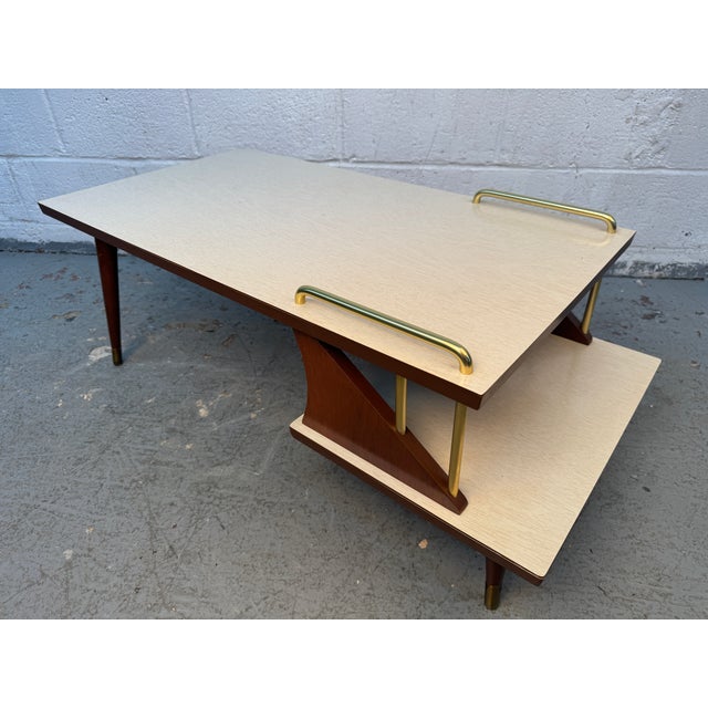 1950s Mid-Century Modern Atomic Tiered Table Set, 3 Pieces For Sale In New York - Image 6 of 18