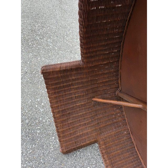 Boho Chic 1980s Rattan Wicker Coffee Table For Sale - Image 3 of 3