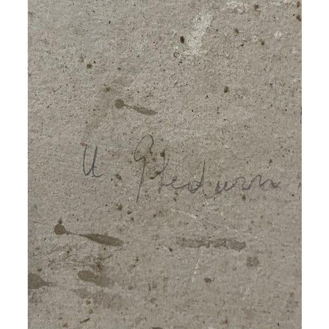 1910s Italian Signed Landscape Beautiful and important oil painting on cardboard by the great Bolognese artist Ugo...