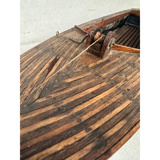 Antique Wooden Yacht, 1920s For Sale - Image 17 of 18