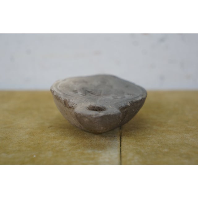 Ancient Antique Roman Terracotta Soldier on Horse Oil Lamp Vessel Egypt 4" For Sale - Image 6 of 10