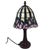 Tiffany Style Table Lamp with Stained Glass Shade and Decorative Base, 1980s For Sale - Image 4 of 6